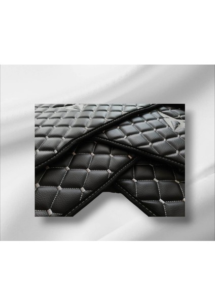 Cupra Leon 1,5 Etsı Uyumlu 2023-2024 Baklava Desen Gri Dikişli Deri Oto Paspas Takım 5 Li Set