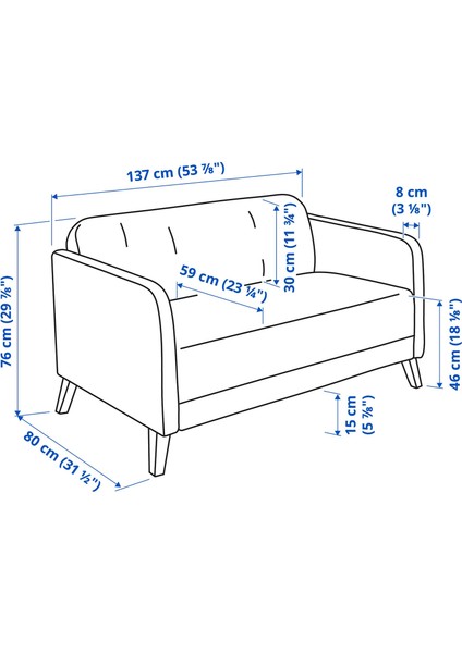 Lınanäs Kanepe 180 x 75 cm Vissle Koyu Gri 2'li Dayanıklı Polyester Kumaş fiyatları