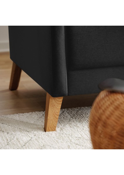 Lınanäs Kanepe 180 x 75 cm Vissle Koyu Gri 2'li Dayanıklı Polyester Kumaş indirimleri