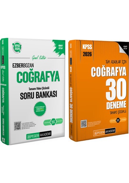 Pegem Yayınları 2026 Kpss Coğrafya Soru Bankası ve Deneme Seti 2 Kitap