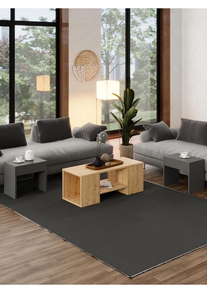 Ople Zigonlu Orta Sehpa Safir Meşe Antrasit modelleri