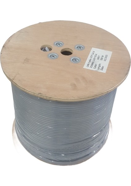 CAT600HF Cat6 U/utp 500 mt Saf Bakır 23 Awg 350MHZ Lszh Halogen Free Gri