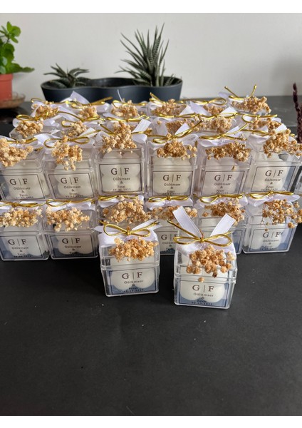 Söz Nişan Nikâh Hediyelik Mika Kutu Bubble Mum 10'lu modelleri