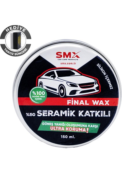 Final Wax 150 ml + Hediye Takoz Cila Süngeri