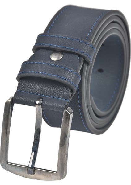 Lacivert 4 cm Eninde Suni Deri Kemer Yanları Dikişli Spor Kemer 2502652 modelleri