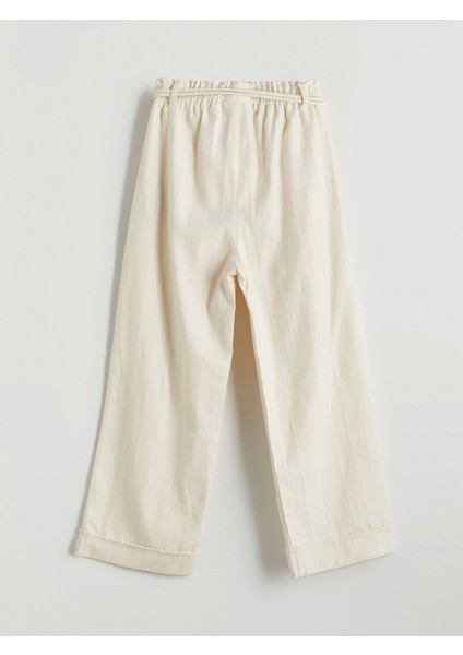 Lcw Kids Bej Beli Lastikli Kız Çocuk Pantolon indirimleri