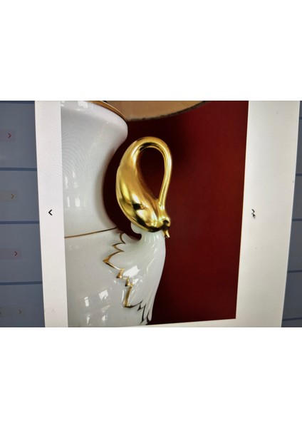 53 cm Yüksekliğinde Fransız Porselen Abajur
