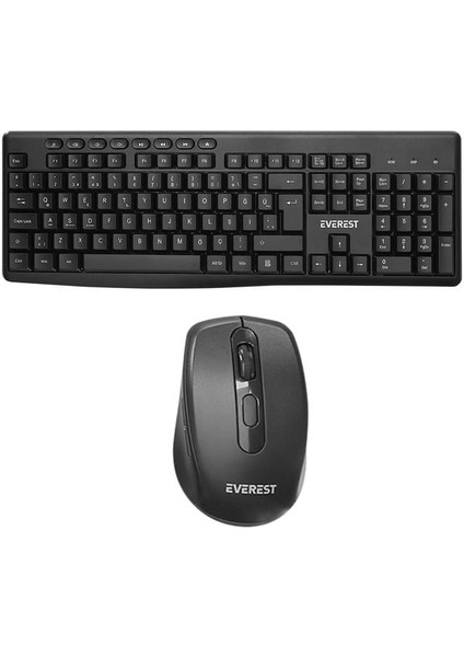 Everest KM-719 Siyah 2in1 Kablosuz Q Multimedia Klavye + Mouse Set