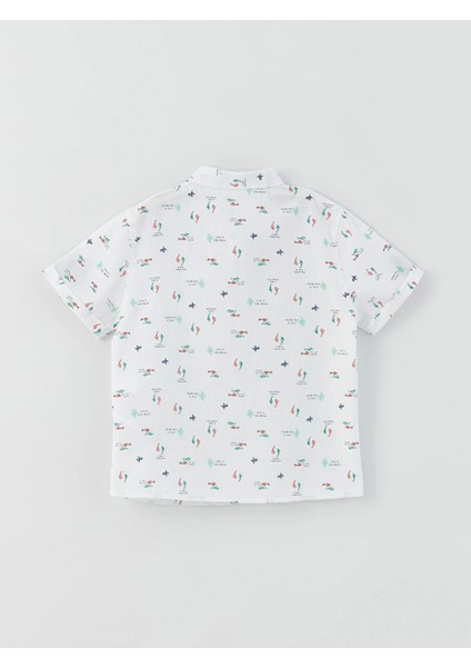 Lcw Baby Beyaz Kısa Kollu Desenli Erkek Bebek Gömlek fiyatları