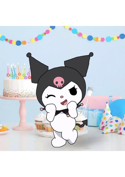 Ayaklı pano Kuromi Ayaklı Pano 35 cm Doğum Günüm Masa Dekoru Oda Aksesuarı