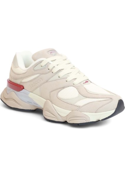 2079-GHOST Anatomik Tabanlı Genç Unisex Sneakers Ayakkabı - NKT02079-KREM-41