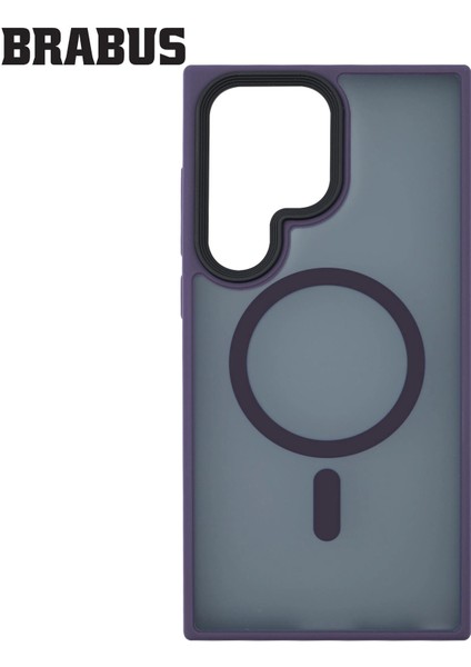 Samsung S24 Ultra Anti-Shock Magsafe Özellikli Kenarları Yumuşak Buzlu Mat Fall Silikon Kılıf