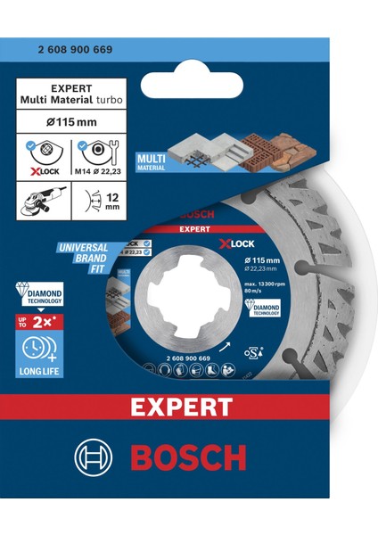 Exp X-Lock Multimaterial Elmas Kesme 115 mm