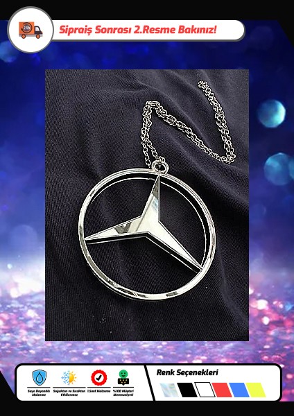 Mercedes Araba Dikiz Aynası Süsü Mercedes Logosu Krom Pleksi Araba Dekorasyonu
