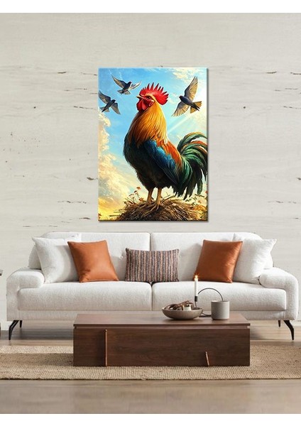 Horoz ve Kuşlar Ahşap Tablo fiyatları