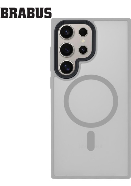 Samsung S24 Ultra Anti-Shock Magsafe Özellikli Kenarları Yumuşak Buzlu Mat Fall Silikon Kılıf