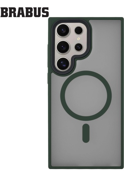 Samsung S24 Ultra Anti-Shock Magsafe Özellikli Kenarları Yumuşak Buzlu Mat Fall Silikon Kılıf