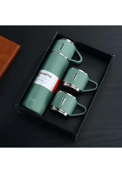 500ML Paslanmaz Çelik Bardaklı Termos Çift Katmanlı Termos Bardak Mug Araç Kahve Çay El Termosu modelleri