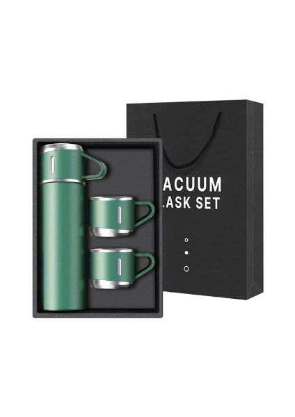 500ML Paslanmaz Çelik Bardaklı Termos Çift Katmanlı Termos Bardak Mug Araç Kahve Çay El Termosu indirimleri