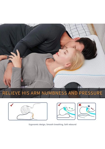 Omuz Ağrısını Gidermek Için Yan Yatanlar Için Yastık - Ergonomik Kol Delikleri ile Ortopedik Destek - Servikal, Boyun, Omuz Desteği - Çiftler Için Mükemmel Kucaklaşma Yastığı modelleri