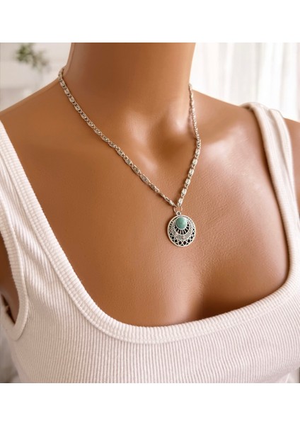 Vintage Retro Modern Şık Zarif Kaplama Ataç Kolye fiyatları