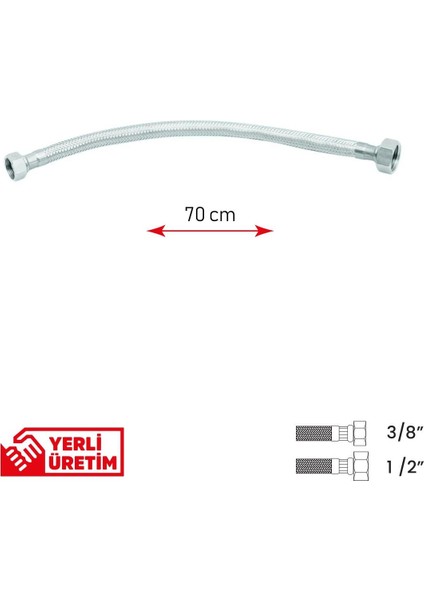 Bağlantı Hortumu 3/8'1/2 70 cm fiyatları