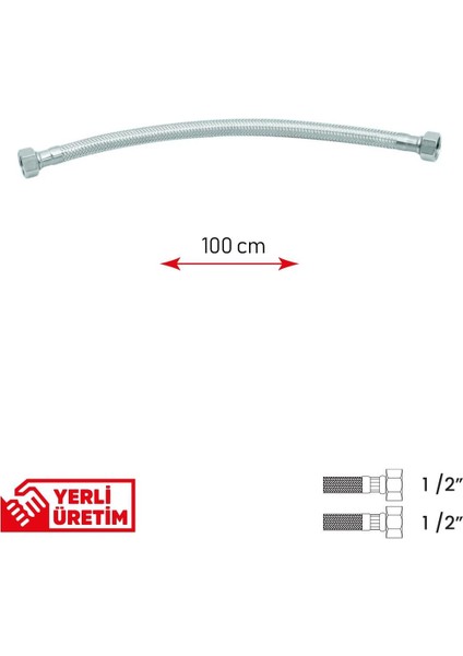 Bağlantı Hortumu 1/2'1/2 100 cm fiyatları