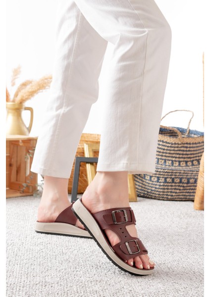 Mulex Kadın Çift Tokalı, Şık, Günlük Siyah Terlik fiyatları