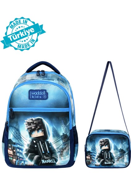Waddell Lisanslı Desenli Sırt Çantası ve Beslenme Çantası , Ilköğretim Çantası