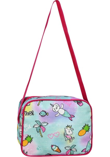 Çekçekli 3'lü Okul Seti, Unicorn Desenli Ilkokul Çantası + Beslenme Çantası + Kalemlik