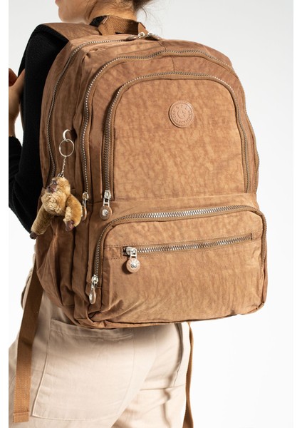 Çok Bölmeli Maymuncuk Anahtarlıklı Mega Okul Çantası