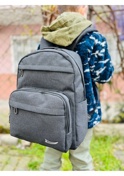 Laptop Bölmel I ( 7 Bölmeli ) Unisex Kanvas Okul Çantası