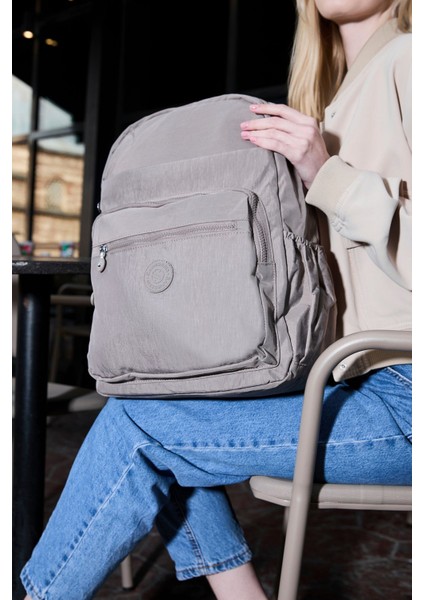 Sanmorris Unisex Suya Dayanıklı Mega Boy Krinkıl Çok Gözlü Laptop Okul ve Seyahat Sırt Çantası