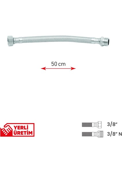 Bağlantı ve Batarya Hortumu - 3/8 N İnç 50 cm fiyatları