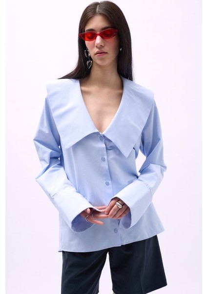 Geniş Yaka Volan Kol Gömlek modelleri