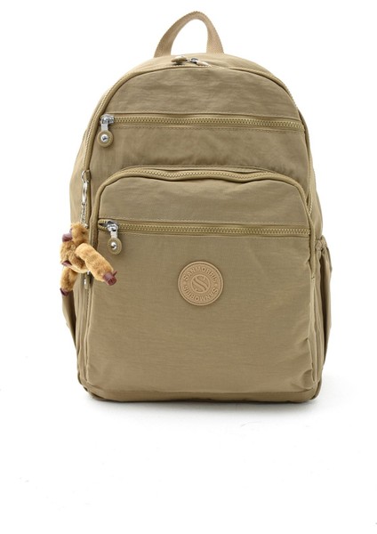 Sanmorris Unisex Suya Dayanıklı Kumaş Laptop Bölmeli Okul Seyahat Sırt Çantası