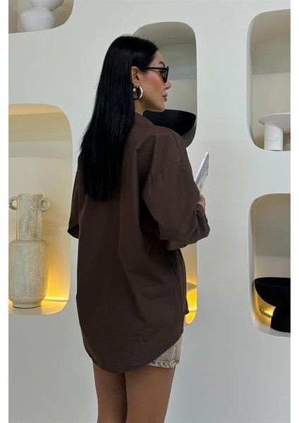 Ay Figürlü Taş Işlemeli Poplin Gömlek 3440 fırsatları