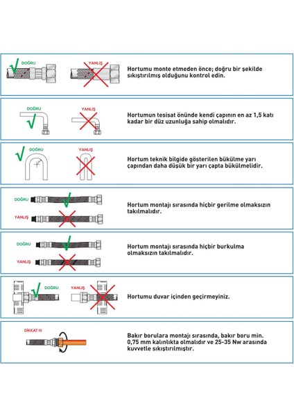 Bağlantı ve Batarya Hortumu - 3/8 İnç 100 cm fırsatları