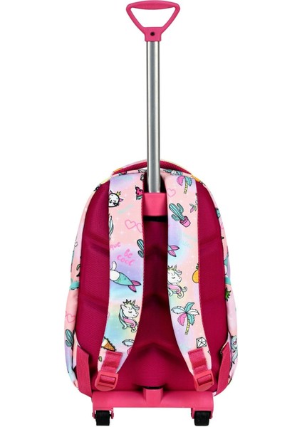 Çekçekli 3'lü Okul Seti, Unicorn Desenli Ilkokul Çantası + Beslenme Çantası + Kalemlik modelleri