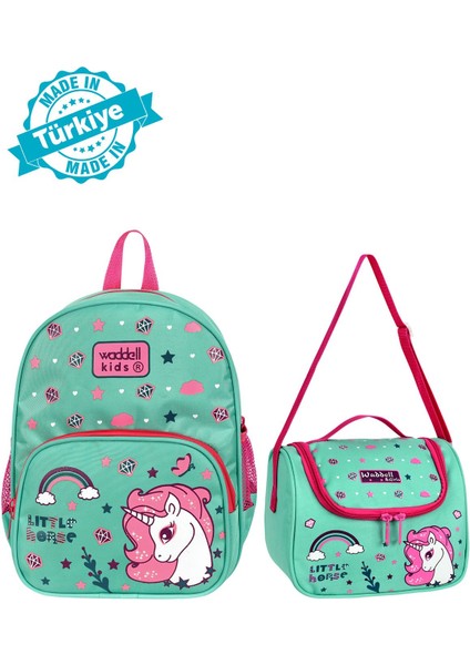 Canlor Waddell Little Horse Unicorn Kombin Anaokul Kreş Sırt Çantası ve Termal Beslenme Çantası fiyatları