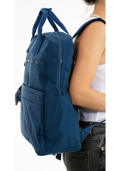 Unisex Suya Dayanıklı Krinkıl Kumaş Çok Gözlü Büyük Boy Laptop Okul ve Sırt Çantası fırsatları