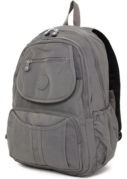 Sanmorris Unisex Suya Dayanıklı Krinkıl Kumaş Çok Gözlü Koyu Mega Boy Laptop Okul ve Sırt Çantası fırsatları