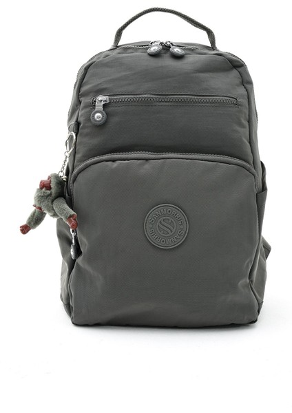 Sanmorris Unisex Gri Suya Dayanıklı Krinkıl Kumaş Çok Gözlü Orta Boy Laptop Okul ve Sırt Çantası fırsatları