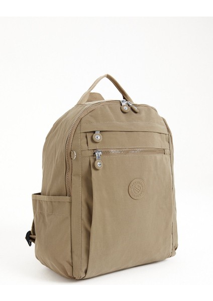Sanmorris Unisex Suya Dayanıklı Krinkıl Kumaş Çok Gözlü Vizon Laptop Okul ve Sırt Çantası fiyatları