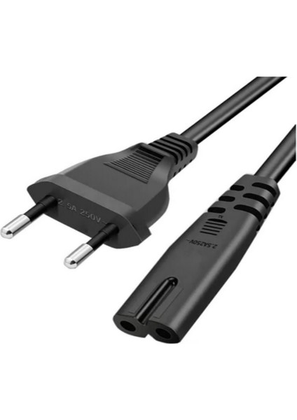 Teyp Radyo Yazıcı Elektrik Power Güç Kablosu Fişi Ps2/3/4 2 Pin C7 (1.5 Metre) fırsatları