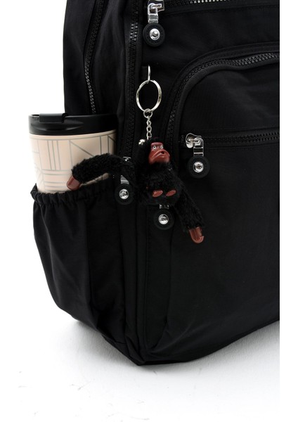 Sanmorris Unisex Suya Dayanıklı Kumaş Laptop Bölmeli Okul Seyahat Sırt Çantası