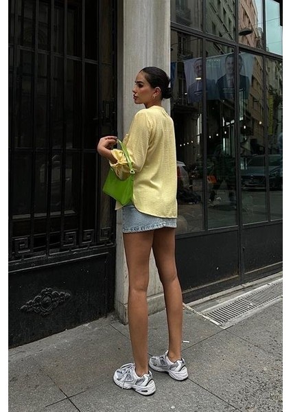 Poulina Flamlı Keten Gömlek 3257-08 modelleri