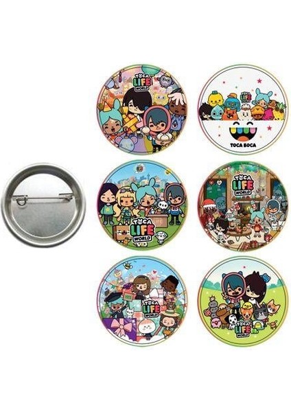 Lisanslı Yaka çanta rozeti TOCA BOCA 6LI