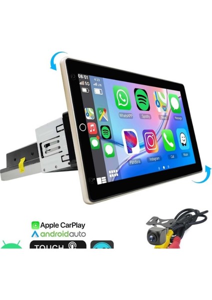 DC-8610BT 10.1'' Android Oto Tablet 2-32 360 Döner Kafa Kameral