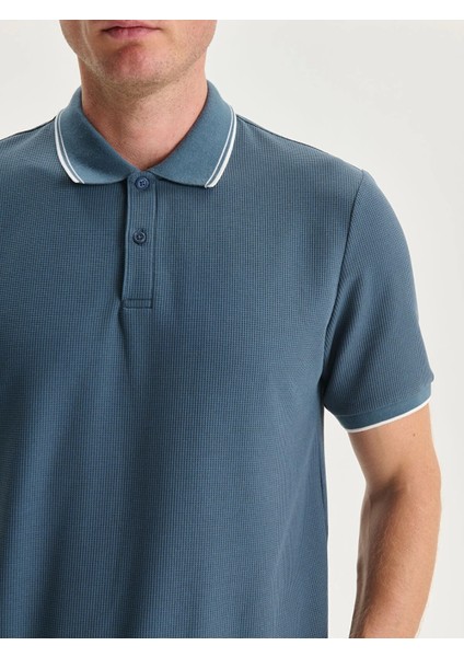 Lc Waıkıkı Indigo Polo Yaka Kısa Kollu Erkek Tişört modelleri
